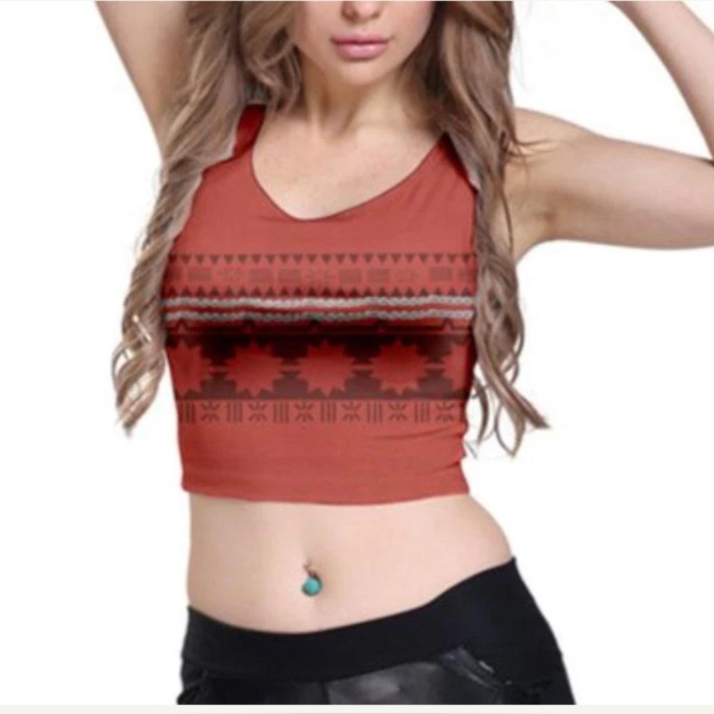 Kawaiian Pizza Apparel Moana Inspired Crop Top size M Run Costume Cosplay